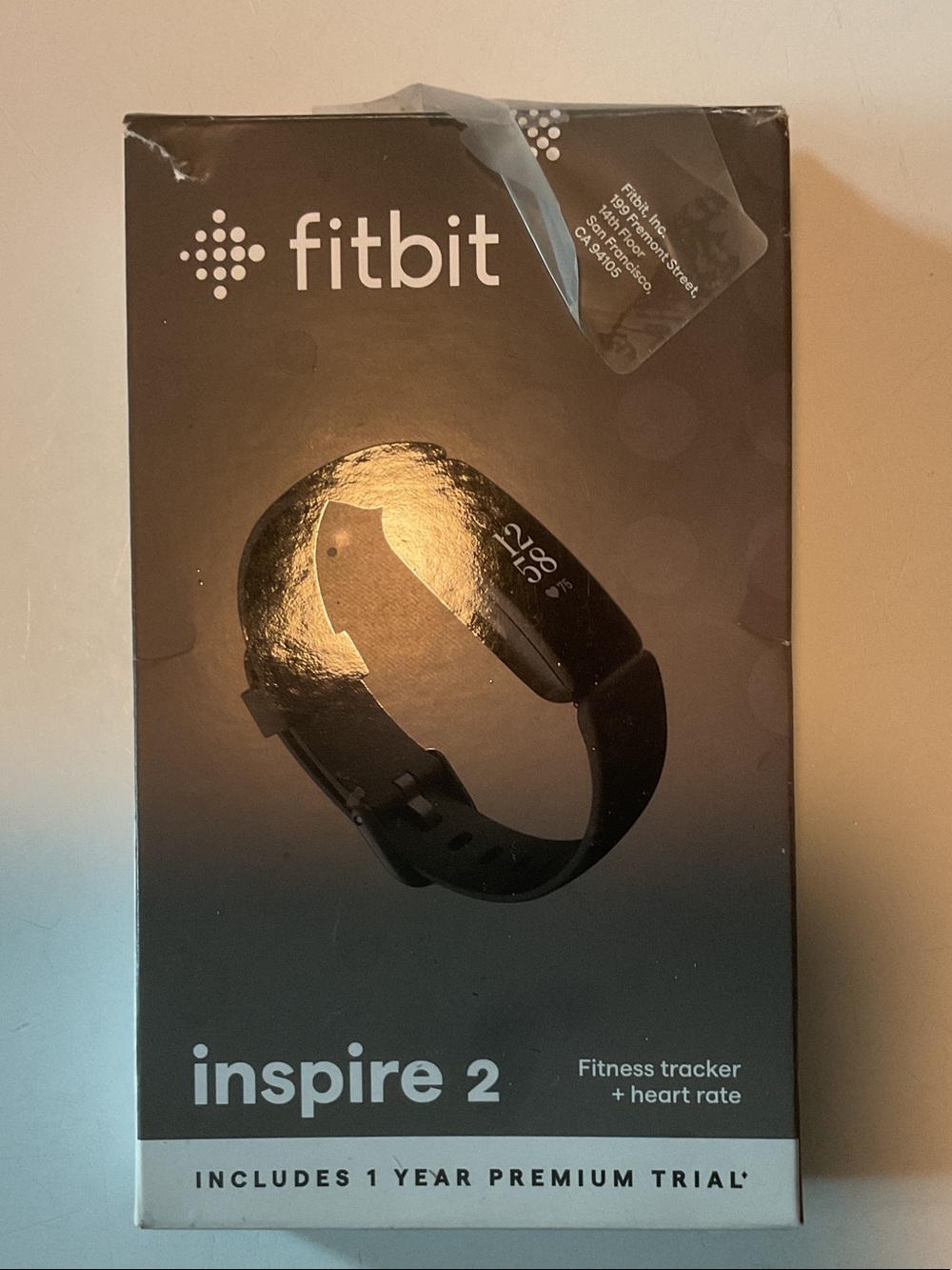 fitbit Inspire 2 Tracker in Black and White Packaging